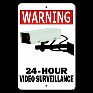 24 Hour Video Camera Surveillance Security Sign Made In The USA