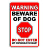 Beware Of Dog Warning Stop Do Not Enter Caution Security