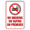 No Smoking No Vaping On Premises