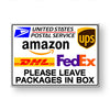Please Leave Packages In Box Metal Sign warehouse MS061