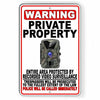 Private Property Trail Camera Recorded Video Surveillance Metal Sign S50