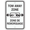 Bilingual Tow Away Zone Sign