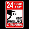 24 Hour Video Surveillance Trespassers Will Be Shot & Prosecuted Sign Metal