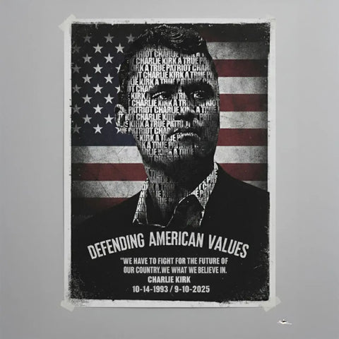 Image of Charlie Kirk America Patriot Poster