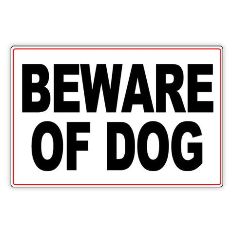Image of Beware Of Dog Metal Sign