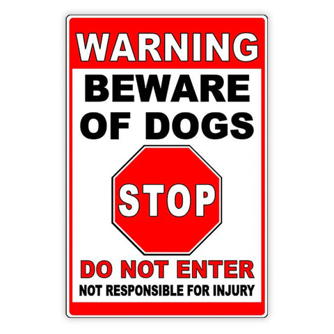 Image of Beware Of Dogs Do Not Enter Sign (Copy)