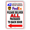 Deliver All Packages To Back Door Arrow Left