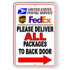 Deliver All Packages To Back Door Arrow Right