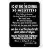 Do Not Ring Bell No Soliciting Baby Sleeping FUNNY Metal Sign SF024