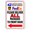 Deliver All Packages To Front Door Arrow Left