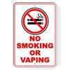 NO SMOKING OR VAPING