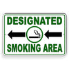 DESIGNATED SMOKING AREA ARROW LEFT