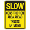 Traffic Reminder Signs - Slow Construction Area