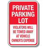 No Parking Signs - Private Parking Lot