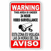 CCTV WARNING SECURITY Audio Video Surveillance Camera Sign English/Spanish