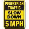 Pedestrian Traffic Slow Down Sign