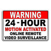 DECAL ONLINE VIDEO SURVEILLANCE 24 HOUR MOTION ACTIVATED WARNING STICKER