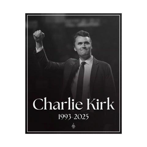 Image of Charlie Kirk Poster, RIP Charlie Kirk 1993 - 2025 Poster, Memorial Charlie Kirk