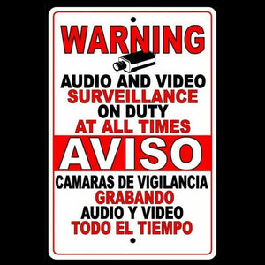 SPANISH SECURITY VIDEO SURVEILLANCE SIGN