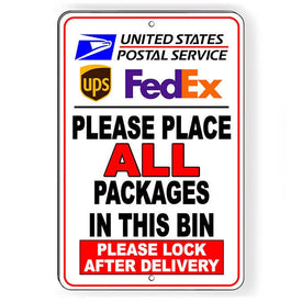 Deliver Packages In Bin Lock After Delivery Sign