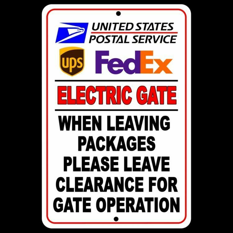 Delivery Leaving Packages Leave Clearance For Gate Sign
