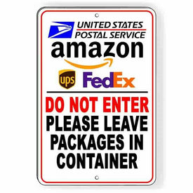 Do Not Enter Leave Packages In Container