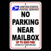 Do Not Park Near Mailbox Sign Metal WARNING Security Metal driveway auto SNP019