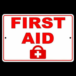 First Aid Kit Sign Metal emergency medicine Notice WARNING SW017