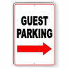 Guest Parking Sign Arrow Right Metal visitor club Do Not no parking best SNP44