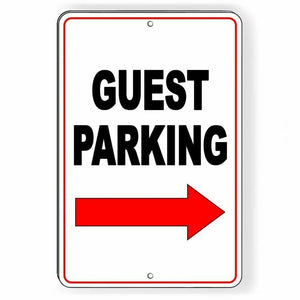 Guest Parking Sign Arrow Right Metal visitor club Do Not no parking best SNP44