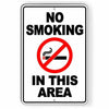 Metal Sign WARNING No Smoking In This Area Aluminum novelty premise NS23