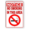 No Smoking In This Area Metal Sign area Vaping WARNING SNS006