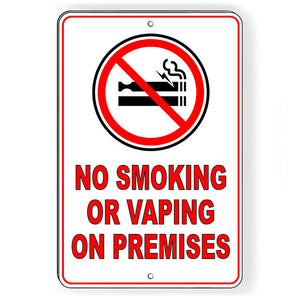 No Smoking No Vaping On Premises