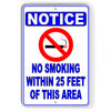 No Smoking Within 25' Of This Area Metal Sign Vaping SNS010