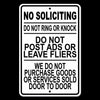 No Soliciting Do Not Knock Post Ads Leave Flyers Do Not Disturb Sign Metal SI009