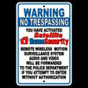 No Trespassing Property Monitored By Wireless Satellite Surveillance Sign S027