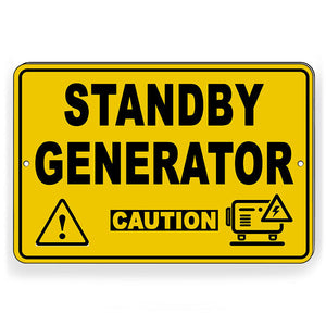 OSHA Danger Standby Generator Metal Sign W083