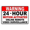 Online Video Surveillance 24 Hour Motion Activated WARNING STICKER DMS018