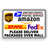 Please Deliver Packages Over Wall Metal Sign USPSDelivery SI212