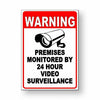 Premises Monitored By 24 Hour Video Surveillance Metal Sign Security cctv S031