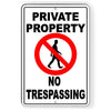 Private Property No Trespassing Metal Sign WARNING SPP001