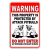 Property Protected By Attack Pitbulls WARNING Do Not Enter Sticker DBD31