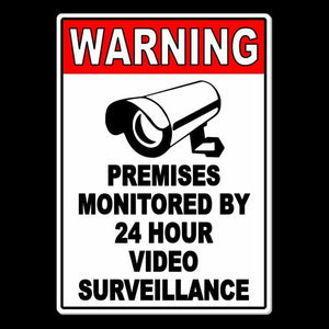 Property Protected By Video Surveillance WARNING Security Camera Metal Sign MS09