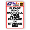 Ring Doorbell Then Deliver Packages To Storage Box Sign I260