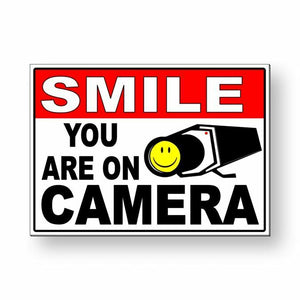 Smile You Are On Camera Sign Metal Video surveillance Security ms005 S25