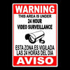 Spanish English Video Surveillance Camera Sign Metal Sign aviso Security MS013