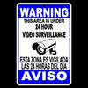 Spanish English WARNING Protected By Video Surveillance Sign Security SS005