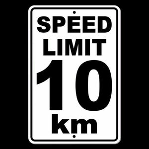 Speed Limit 10 KM Sign Metal MPH slow WARNING Traffic Road Highway SW043