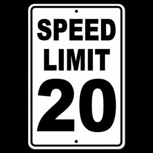 Speed Limit 20 Sign Metal MPH slow WARNING Traffic Road Highway enforced SW012