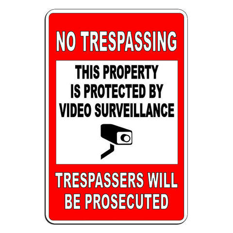 Image of Video Surveillance Security Camera Monitored 24 Hour WARNING STICKER DS001